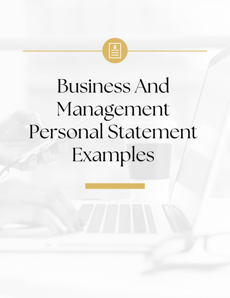 business management personal statement mature student